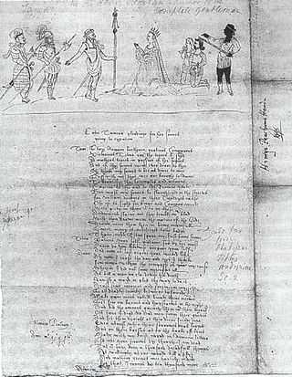 <span class="mw-page-title-main">Peacham drawing</span> Contemporary Shakespearean illustration