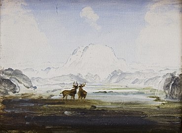 Painting of the mountain by Peder Balke