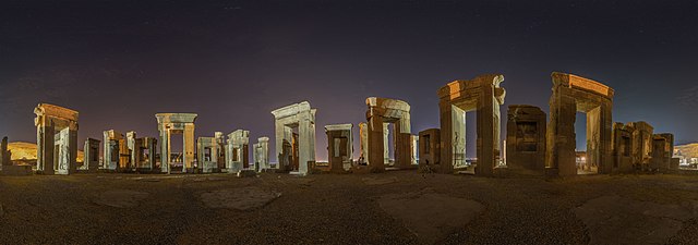 Persepolis, the ceremonial capital of the Achaemenid Empire (550–330 BC). It is one of the key Iranian Cultural Heritages.