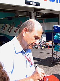 Peter Sauber outside the Sauber garage. Peter Sauber.jpg