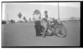 Peter and Margaret with motorbike, Carnarvon.tif