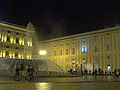 Genova - Piazza De Ferrari in notturna verso Palazzo Ducale
