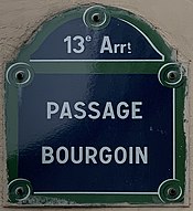 Plaque Passage Bourgoin - Paris XIII (FR75) - 2021-06-30 - 1.jpg