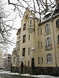 Double apartment building in open development