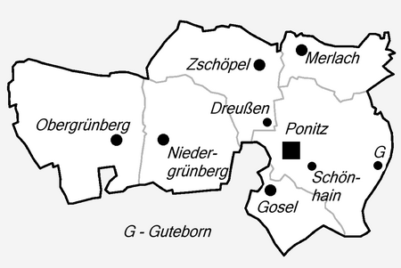 Ponitz Gemeindegliederung