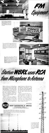 1945 RCA advertisement featuring WBRL's facilities. RCA advertisement featuring radio station WBRL, Baton Rouge, Louisiana (June 4, 1945).jpg