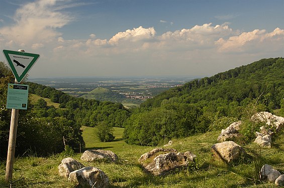A view to the NNE showing the pass and the Limburg beyond