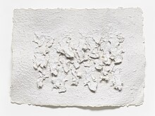 Raquel Rabinovich, "Untitled Relief into Handmade Paper 13," 1988.