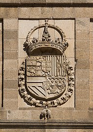 Relief CoA Philip II Spain Facade monastery San Lorenzo de El Escorial Spain.jpg