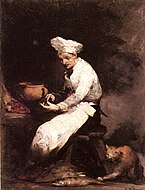 The Cook and the Cat (n.d.) by Théodule Ribot