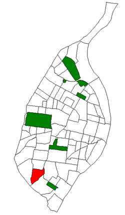 Umístění (červené) Princeton Heights v St. Louis