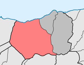 Localização no município de São Vicente