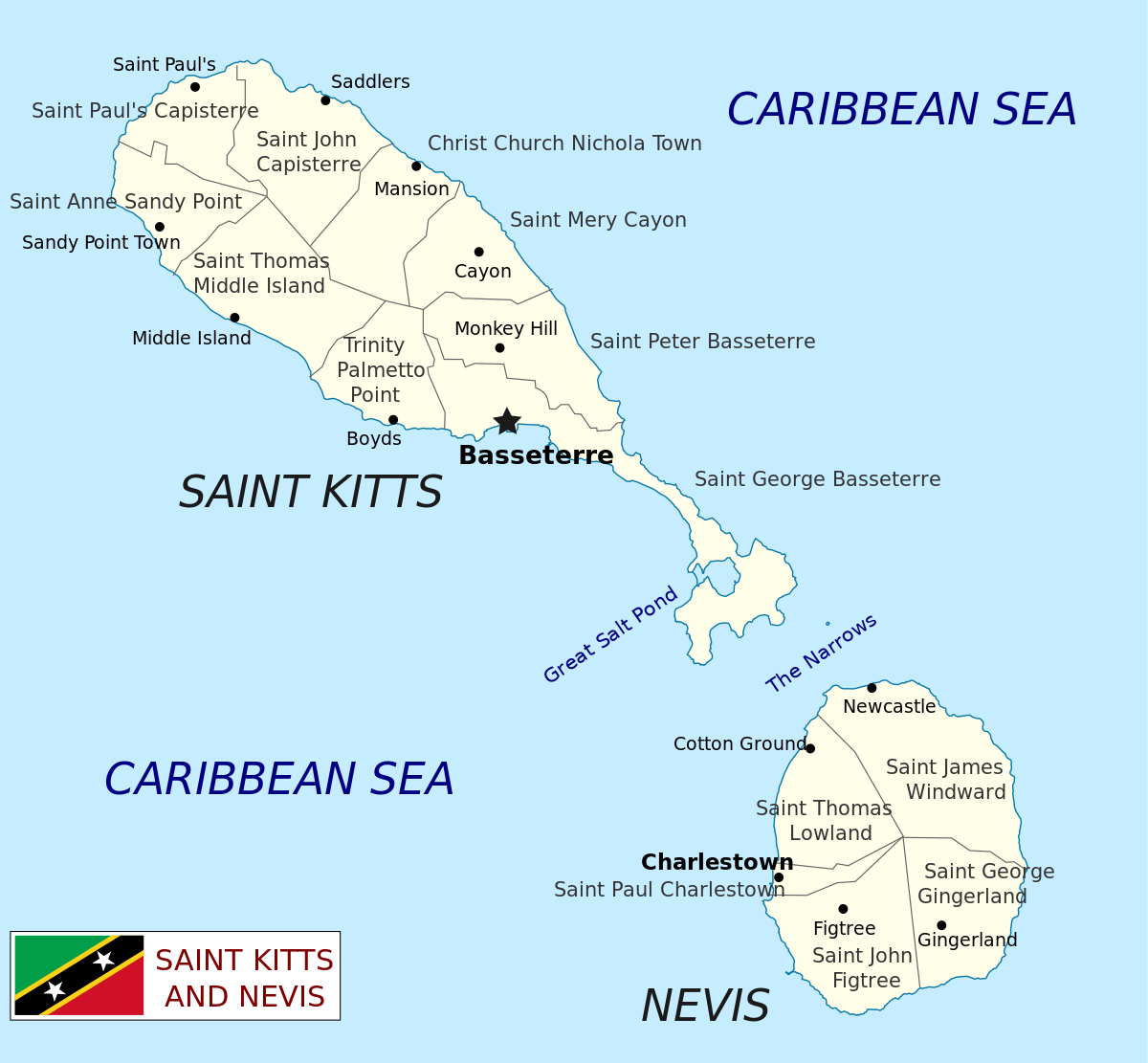 Geography Of Saint Kitts And Nevis Wikipedia