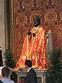 St. Peter statue by Arnolfo di Cambio inside the Vatican Basilica, dressed with a vestment on St. Peter and Paul feast