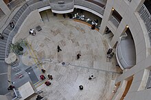 Looking down in the atrium, 2009 San Francisco Public Library Main Branch looking down.jpg