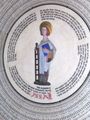 St Lawrence pictured on the astronomical clock in Lund Cathedral, Sweden.