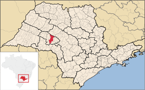 Localización de Marília no Estado de São Paulo