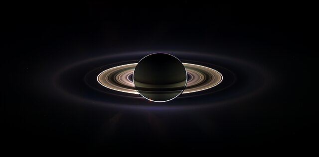 The planet Saturn, see here eclipsing the sun