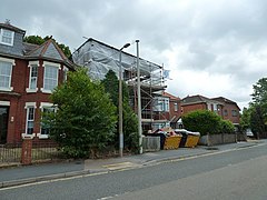 Scaffolding on a house in Tremona Road - geograph.org.uk - 2983604.jpg