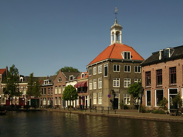 View of Schiedam with The Porters' Guild House