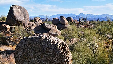 Landscape near Granite Mountain (facing east) in the McDowell Sonoran Preserve
