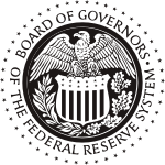 Board of Governors seal Seal of the United States Federal Reserve Board (B&W).svg