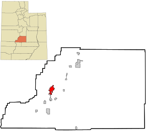 Location within Sevier County and the State of Utah.
