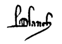 Blanche of Anjou's signature