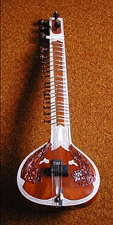 Sitar plucked stringed instrument used in Hindustani classical music