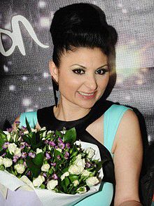Sofi Marinova after winning the Bulgarian Eurovision 2012 National Final