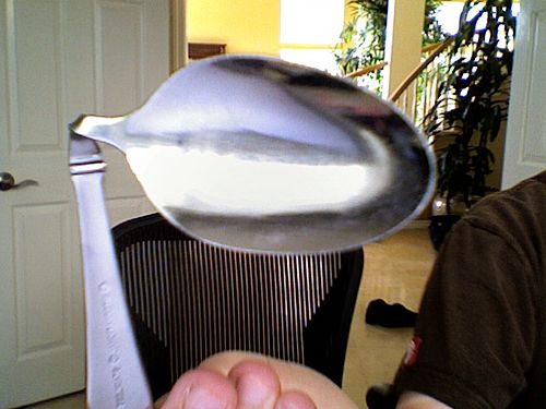 A bent spoon.