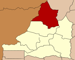 Mapa zobrazující umístění okresu v provincii Banteay Meanchey.