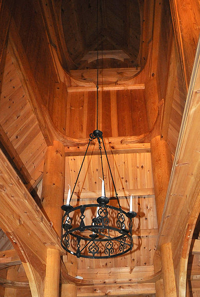 File:Stave church Fantoft chandelier.jpg