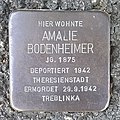 Stolperstein in Neckarsulm für Amalie Bodenheimer (4. September 2019)