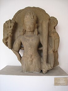 Statue of Lakulisha, Pratihara, 9th century CE. Stone sculpt NMND -13.JPG