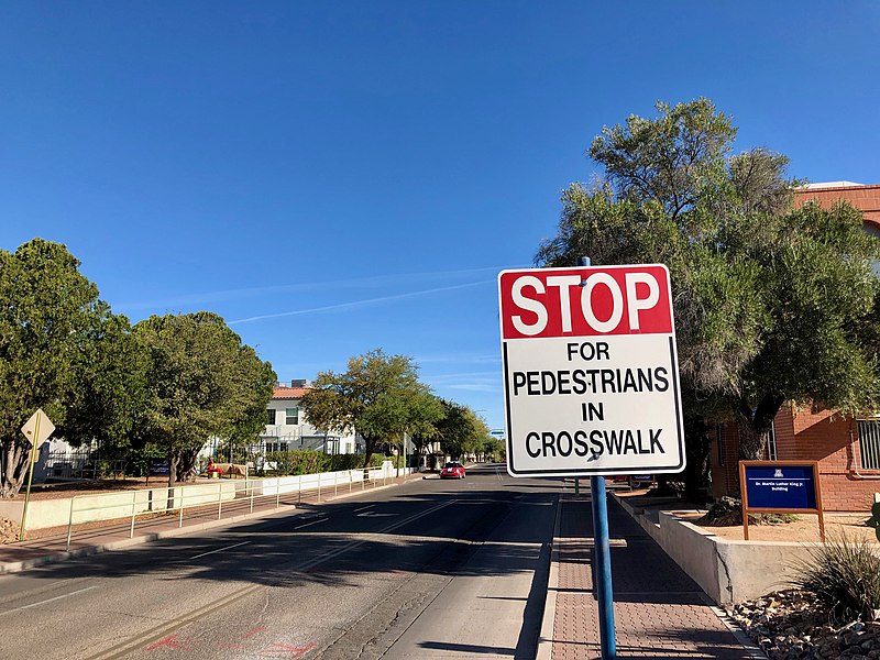 File:Stop for Pedestrians in Crosswalk sign along North Mountain Avenue, Tucson, Arizona.jpg