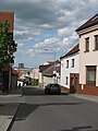 Čeština: Ulice u hořovické synagogy. Okres Beroun, Česká republika.