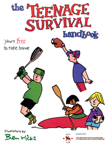 Ben Wicks illustrierte das Cover des Teenage Survival Handbook