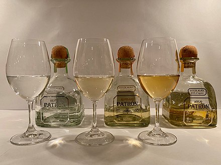 The aging process changes the colour and flavour of tequila