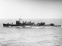 Chew in 1945 USS Chew (DD-106) underway at sea in the Pacific Ocean on 2 August 1945 (80-G-277132).jpg