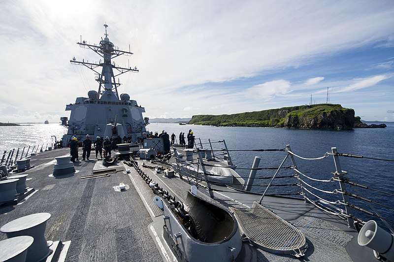 File:USS Preble exits Apra Harbor, Guam. (9192806322).jpg