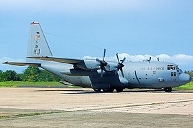 US Airforce Cargo C130 at Cotabato City Airport.jpg