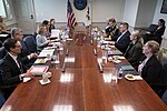 Thumbnail for File:United States Deputy Secretary of Defense Kathleen Hicks hosts Australian Minister for Defense Industry Pat Conroy for a meeting at the Pentagon on 9 April 2024 - 7.jpg