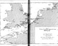 Carte montrant la fuite du Scharnhorst, du Gneisenau et du Prinz-Eugen depuis Brest en février 1942