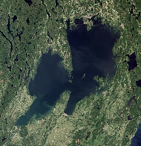 Спутниковый снимок озера от 4 июля 2018 года.