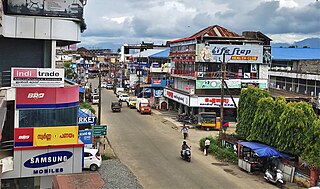 Vadakkencherry Town in Kerala, India