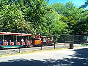 The Van Saun Park train ride. This is the 520 train, one of the three trains used in the park.
