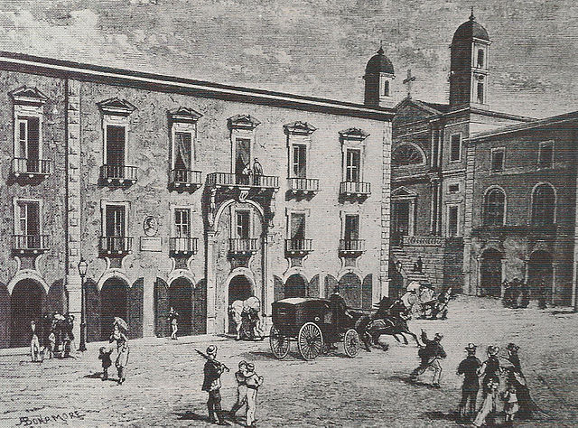 Bellini's birthplace, the Palazzo Gravina-Cruyllas, Catania, circa 1800