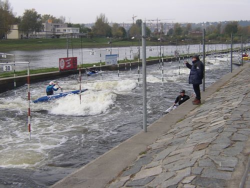 Water slalom Prague Troja. Czech republic