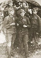 Солдати 7-го піхотного полку на Мрзлі Вргу, серед них Алойз Смол.